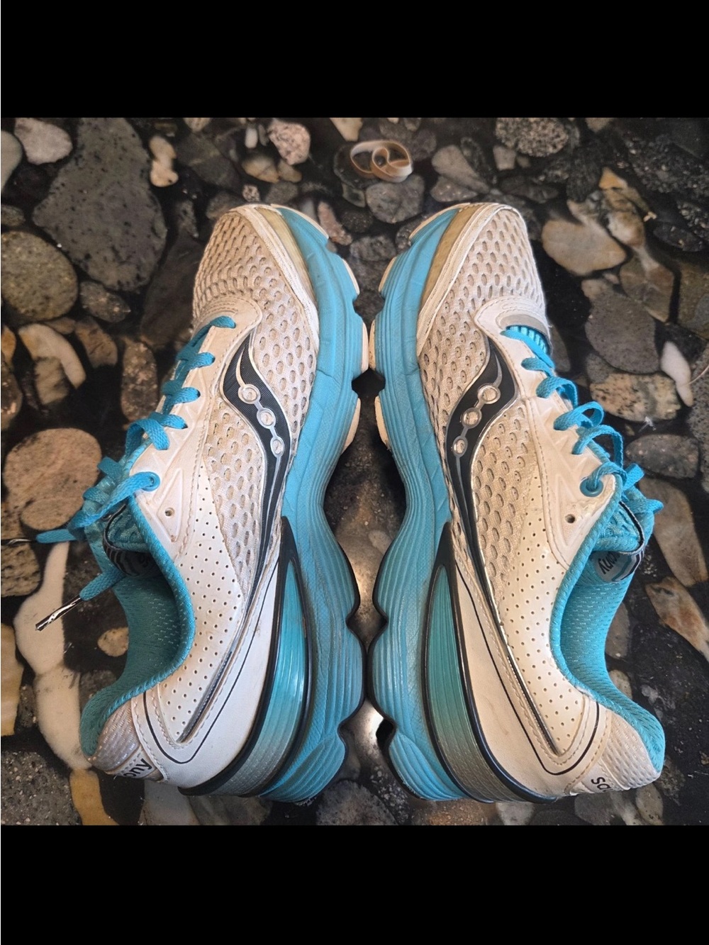 Saucony Shadow Genesis Womens Teal White Running Shoes Sneakers Size 9 15105-1 - Picture 6 of 7
